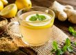 Ginger root tea with lemon